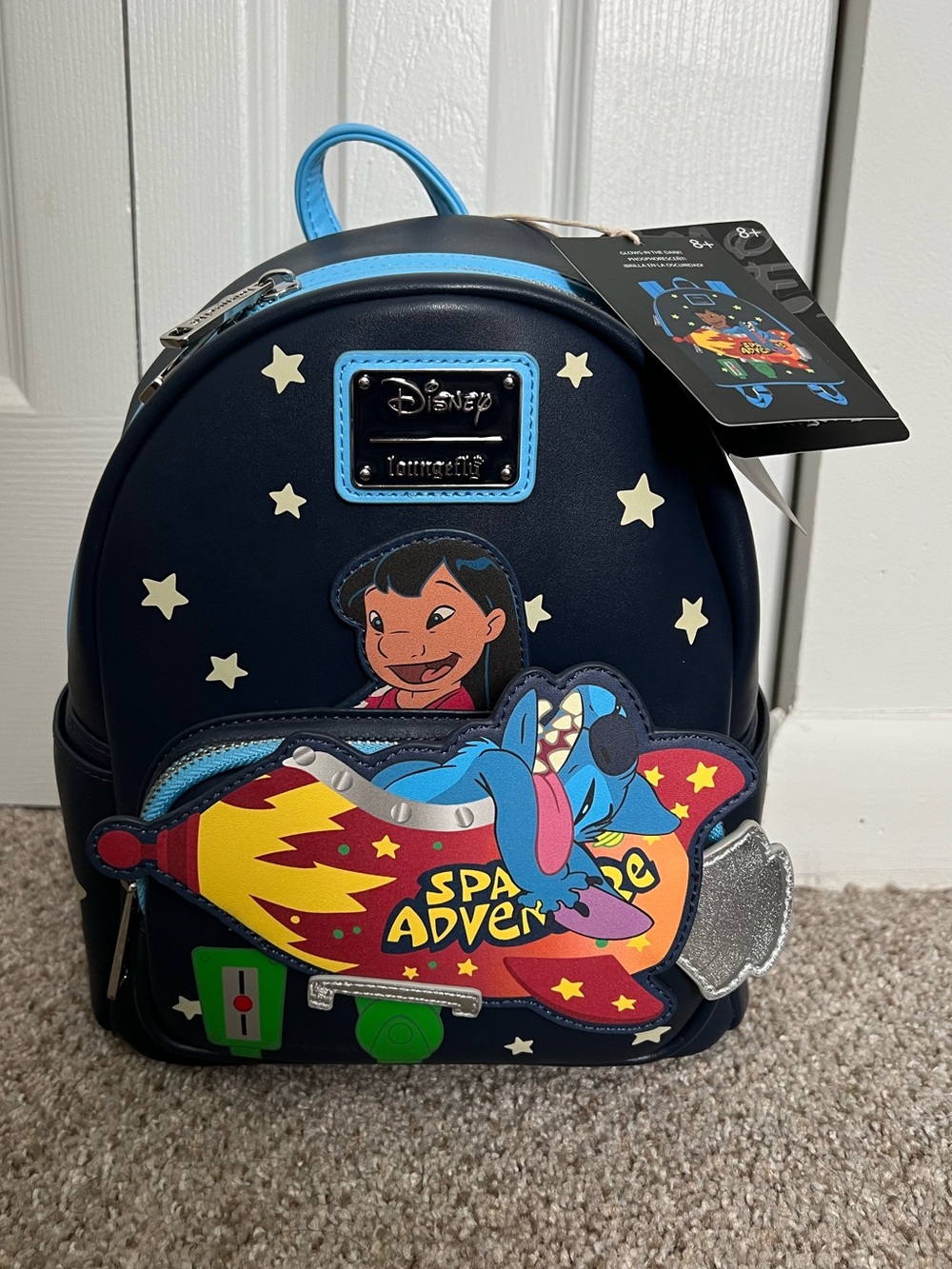 Loungefly Navy Lilo & Stitch Space Adventure Mini Backpack